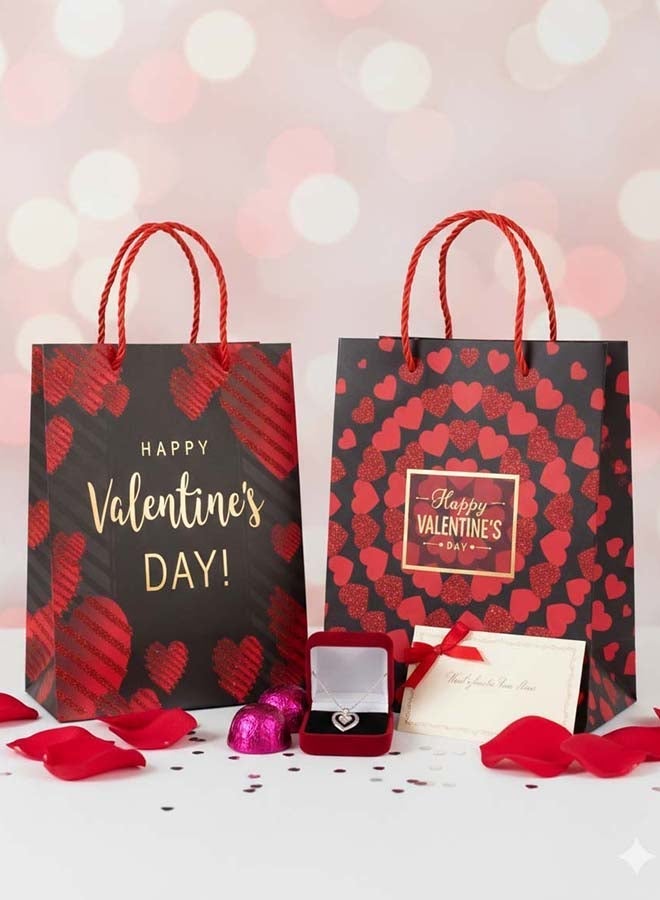 "Happy Valentine’s Day" Heart Gift Bags (Assorted Styles) - Image 1